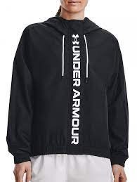 UA Womens Woven FZ Jacket M Bl